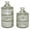 Gray Stackable Solid Round S/2 12", 9"H, variant on DecMode 8", 9", 7"H Silver Glass Decorative Jars, 3-Pieces