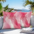 thumbnail image 4 of Outdoor Pillow Cover Pink Marble Set of 2 Waterproof Throw Pillowcases Abstract Geometric Modern Ombre Decorative Patio Furniture Pillows for Couch Garden Indoor & Outdoor Use, 4 of 9