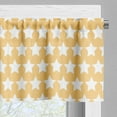 thumbnail image 3 of Ambesonne Yellow and White Valance Pack of 2, Retro Stars, 54"X12", Apricot Cream, 3 of 5
