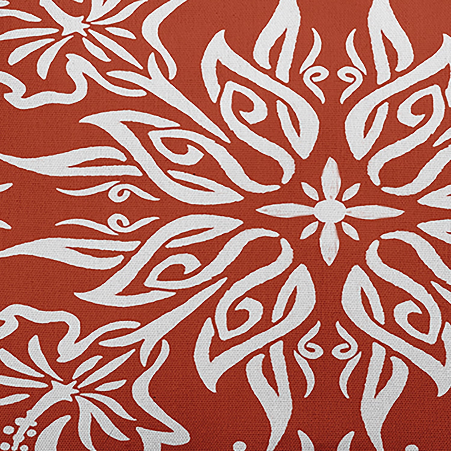 Simply Daisy, 14" x 20" Cuban Tile 3 Red Orange Abstract Decorative Outdoor Pillow