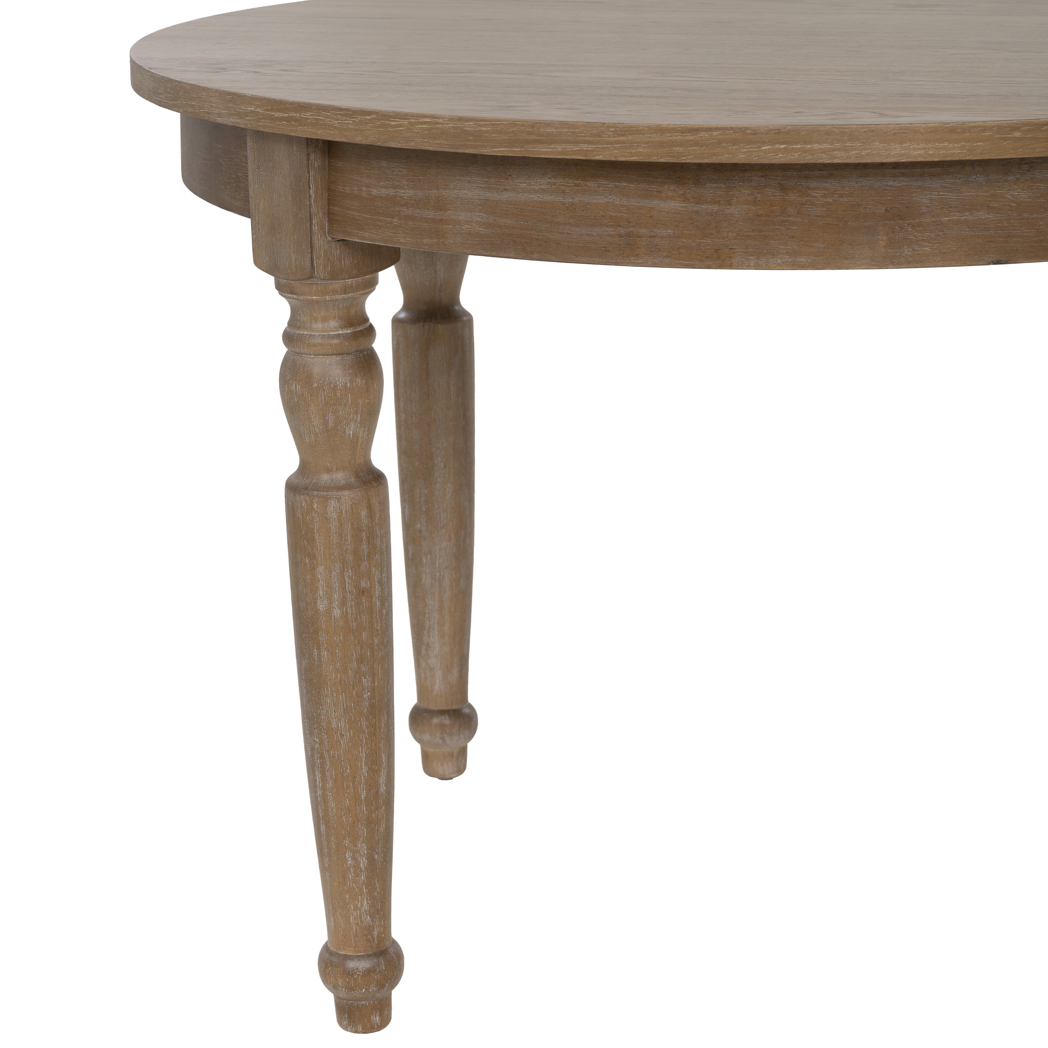 Linon Anthem 42" Round Rustic Dining Table with Turned Legs