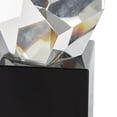 thumbnail image 5 of 4" x 8" Clear Glass Cut Stone Inspired Geometric Sculpture with Black Base, by DecMode, 5 of 9