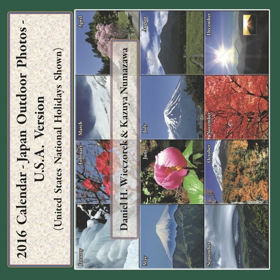 2016 Calendar - Japan Outdoor Photos - U.S.A. Version, (Paperback)