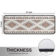 thumbnail image 5 of Kitchen Rugs Sets Of 2,Brown Triangular Geometric Pattern Anti Fatigue Kitchen Mat Rugs Non Slip Washable,Decorative Kitchen Floor Mats for Kitchen,Sink,Laundry,17"x47"+17"x47", 5 of 5