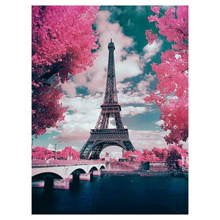 Eiffel Tower Kit - KABOER Full Drill Eiffel Tower 5D Diamond Painting City Landscape Cross Kit Beautiful