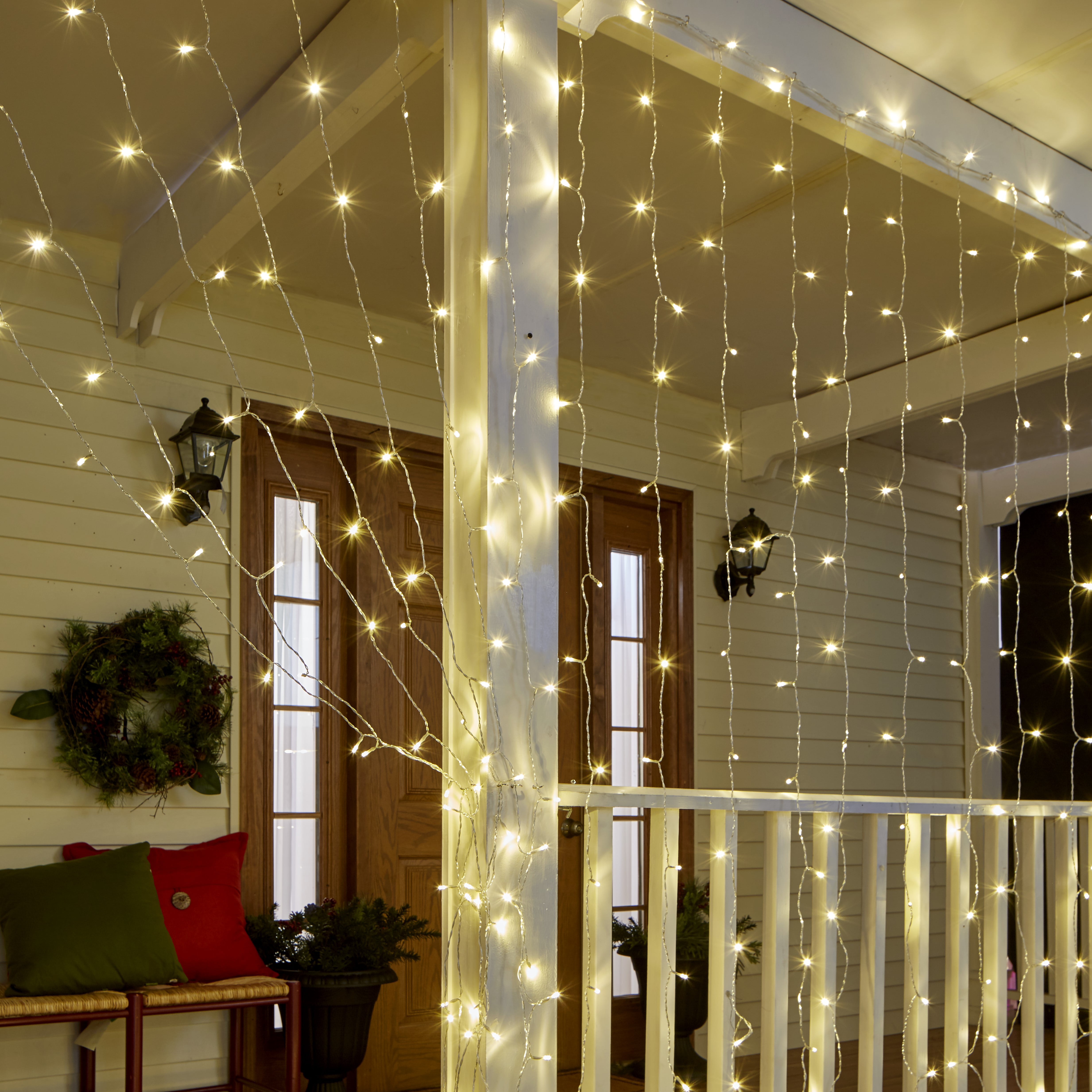 Details about   13ft-130ft 96-960 LED Snowing Hanging Icicle Curtain Light Outdoor Indoor Lamp 