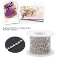 thumbnail image 5 of Crystal Diamond Rhinestone Chain Roll DIY Chain Sewing Craft Clothes Band Decoration Accessories 10M/Roll SS12(Silver), 5 of 5