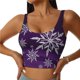 thumbnail image 1 of Fotbe Snowflake Gradient Purple Sujetador Deportivo Largo sin Aros para Mujer con Almohadillas y Soporte Medio, Transpirable y Absorbente, Camiseta Tipo Chaleco o Tank Top-Small, 1 of 8