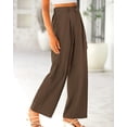 thumbnail image 4 of Women's High Waist Palazzo Pants Fall 2025 Casual Wide Leg Trousers Loose Work Office Business Suit Pant Pockets, 4 of 12