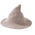 thumbnail image 2 of Breathable Halloween Pointed Wide Brim Witch Hat, Versatile Wizard Costume Accessory, Suitable for Halloween Parties, Festive Events and Holiday Outfits Khaki, 2 of 7