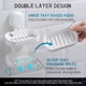 thumbnail image 2 of Jabonera Porta jabón para ducha Ventosa de doble capa Montaje en pared SIN perforaciones Autodrenaje Extraíble Impermeable Fuerte succión Barra de jabón Soporte para esponja para ducha Baño Bañera, 2 of 8
