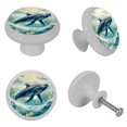 thumbnail image 7 of 4 Pcs Whale Crystal Glass Drawer Knob Pull Handle Ergonomic 30mm Glow in The Dark Furniture Cabinet Handle for Kitchen Dresser Cupboard Wardrobe, 7 of 7