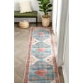 thumbnail image 6 of Well Woven Lotus Towne Terra Blue Vintage Medallion Persian 2'7" x 9'10" Runner Machine Washable Flat-Weave Area Rug, 6 of 8
