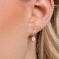 thumbnail image 3 of Gem Stone King 14K Yellow Gold White Topaz Earrings for Women | 0.43 Cttw | Gemstone November Birthstone | Round 3.5MM, 3 of 6