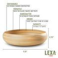 thumbnail image 4 of LEXA 12" Handmade Natural Bamboo Wooden Fruit Bowl for Kitchen Counter - 130 oz Lightweight Large Bamboo Wood Salad Bowl, 4 of 10