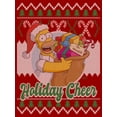 thumbnail image 2 of Men's The Simpsons Christmas Homer Holiday Cheer Sweater Print  Graphic Tee Red Large, 2 of 5