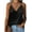 Black, variant on Zeagoo Women's Satin Tank Top V Neck Summer Camisole Soft Spaghetti Strap Shirt
