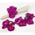 thumbnail image 4 of Fennco Styles Handmade Double Moth Orchid Decorative Napkin Rings, Set of 4 - Violet Flower Napkin Holders for Dining Table, Banquet, Wedding, Holiday Décor and Special Event, 4 of 7