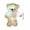 White, variant on Colorful Glowing Ribbon Bear Stuffed Doll - LED Color-Changing Plush Toy, Cute Animal Figurine for Home & Travel, Soft Huggable Festive Birthday & Holiday Gift for Adults & Hobbyists, 17.75in, White