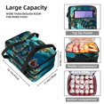 thumbnail image 3 of Hippocampus Double Layered Insulated Refrigerated Lunch Bag with Two Compartments - Large Capacity 7.1x11.4x16.1 Inches - Hand-Carry Lunch Bags, 3 of 6