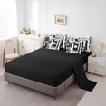 thumbnail image 4 of Erosebridal Black White And Grey Comforter Set 7 Piece Queen For Adults Men,Abstract Geometric Bedding Set Geometry Square Striped Bed In A Bag Simple Lines Bed Set Modern Bedroom Decor, 4 of 5