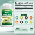 thumbnail image 5 of Best Naturals Alpha Lipoic Acid, 600 mg, 240 Capsules, 5 of 8