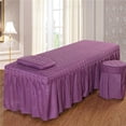 thumbnail image 3 of Juego de de Masaje SPA Ropa de Cama - Púrpura-s Baoblaze Hoja de cenefa de mesa de masaje, 3 of 8