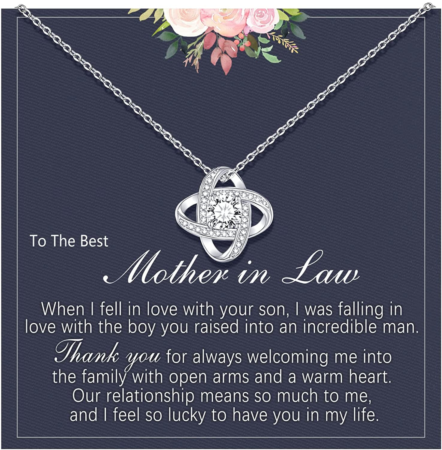 Personalized meaningful message Necklace Jewelry Gift to My Mother-in-law from daughter in law Mother in Law Gift Gifts for bonus mother