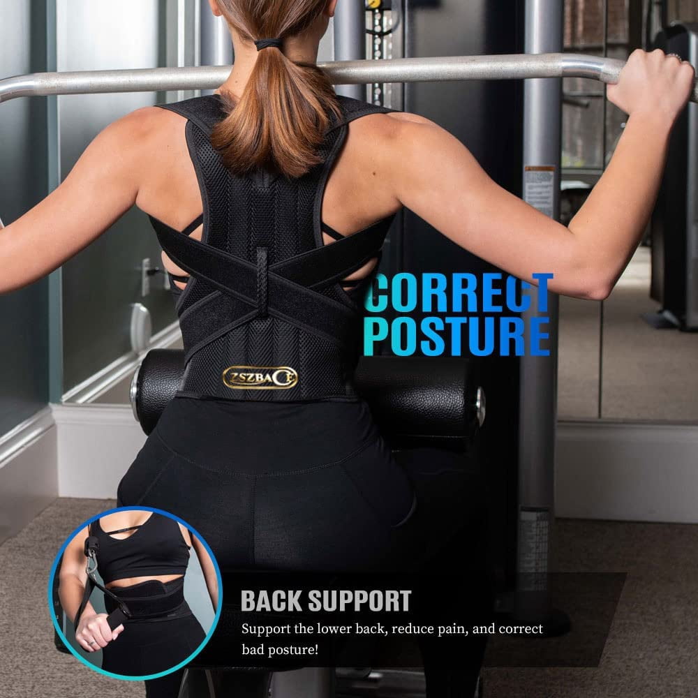 ZSZBACE Back Support Belt, Posture Corrector for Women and Men, Adjustable Back Brace for Clavicle Support and Providing Pain Relief
