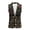 Bell Christmas Tree Pattern, variant on Button Down Sleeveless Blazer Jacket for Work Summer, Woven Formal Lightweight Women's Sleeveless Waistcoat Vest, Bird Pine Pattern