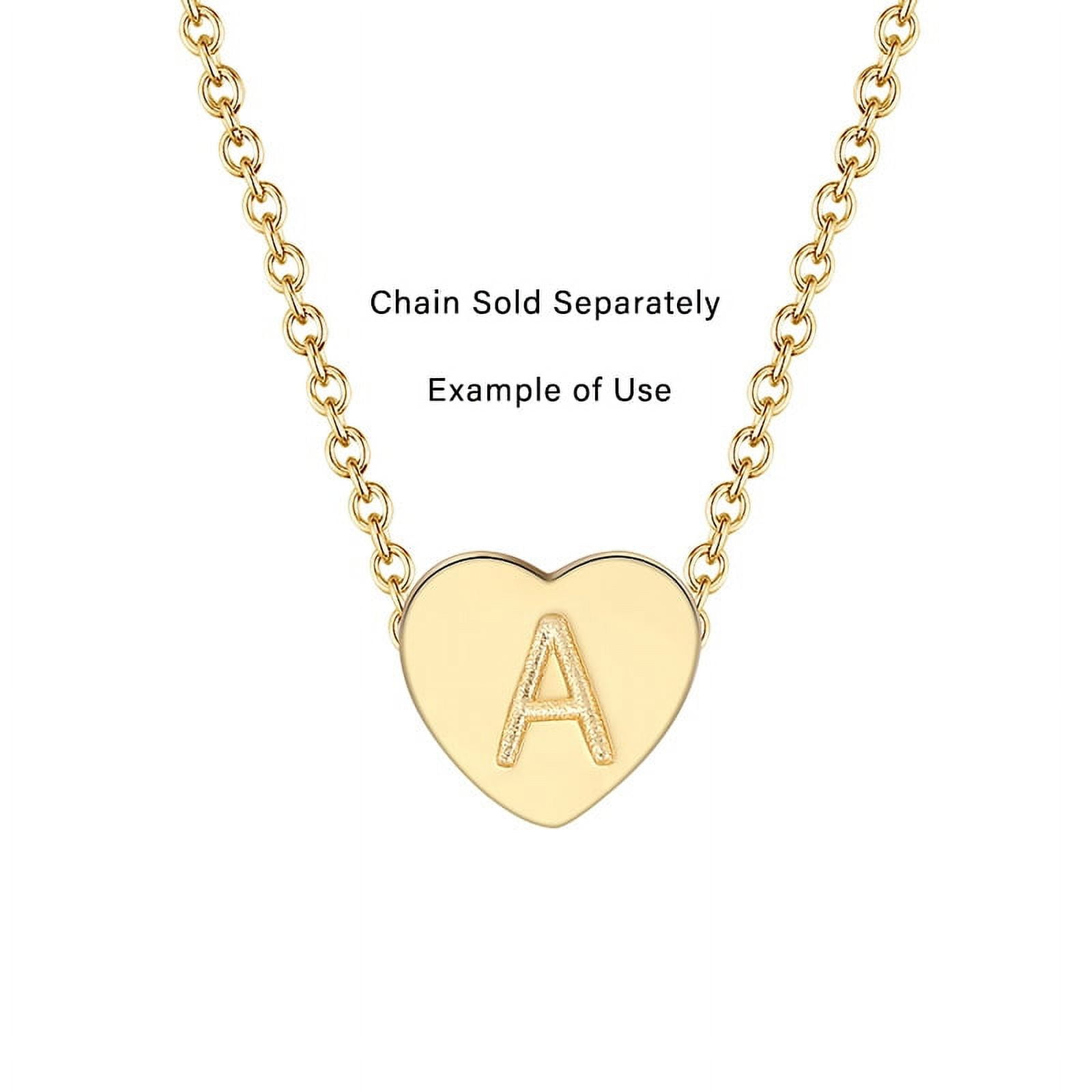 Initial Heart Charms Gold Plated  Sterling Silver Womens Ginger Lyne Collection