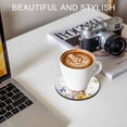 thumbnail image 6 of Spring Groundhog Coasters Set of 6, Absorbent Coasters for Drinks, Watercolor Sunflower Botanical Vintage Coaster for Desk Coffee Table Protection, Home Decor House Warming Gifts 4", 6 of 8