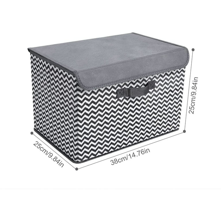 Lwithszg Foldable Storage Boxes with Lids Fabric Storage Bins with Lids, Small Closet Organizers for Clothes Storage, Room Organization, Office