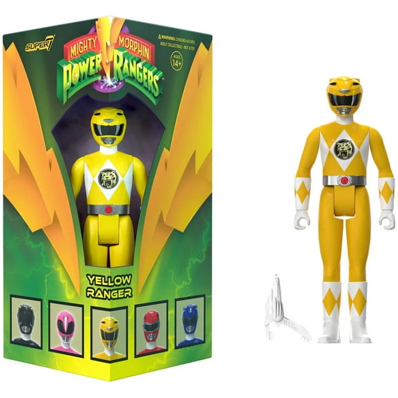 Super7 - Mighty Morphin Power Rangers - Reaction Sdcc 2023 - Yellow Ranger [Triangle Box]