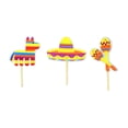 thumbnail image 1 of Cateissary Banner Decoraciones de Fiesta Mexicana Bunting Interior Fiesta al aire libre Reutilizable Photo Props Celebración Festival Suministros Kits de decoración para fiestas juego de 3 campanas, 1 of 6