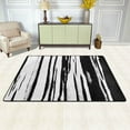 thumbnail image 3 of YFYANG 72"x48" Non-Slip Flannel Carpet Doormat, Living Room Bedroom Office Decorative Area Rugs, Indoor Black Vintage Texture Pattern Floor Mats, 3 of 7
