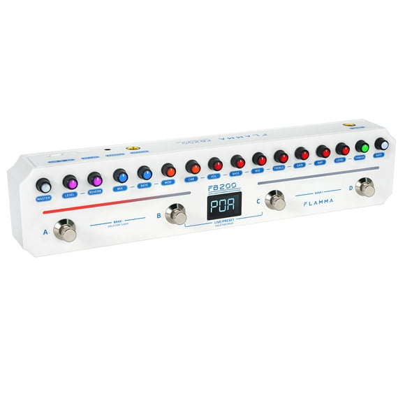 Pedal multiefectos para bajos FLAMMA FB200 Intelligent con 40 preajustes
