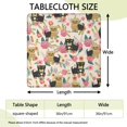 thumbnail image 2 of Yorkie Dog and Pioneer Flower Square Fitted Tablecloth with Elastic Edge,Square Table Cover,Washable Elastic Table Cover for Home Kitchen Party Decor 36"x36", 2 of 6