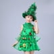 thumbnail image 3 of 1 pieza de sombrero y vestido de árbol de Navidad, disfraz de espectáculo de escenario para niños, disfraz de actuación navideña para niñas (tamaño 130 cm verde), 3 of 4