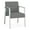 Asteroid, variant on Waterfall Reception Waiting Room Guest Chair / Silver Steel / Light Gray