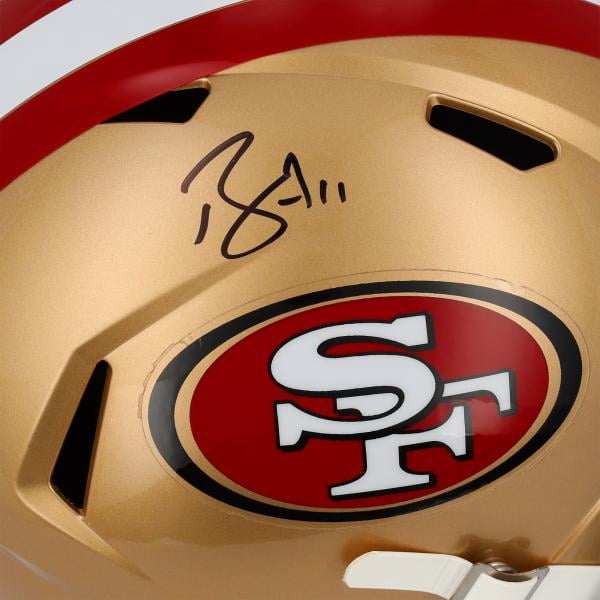 Brandon Aiyuk San Francisco 49ers Autographed Faithful to the Bay Speed Replica Helmet - Fanatics Authentic Certified