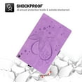 thumbnail image 6 of Dteck Case for All-New Amazon Fire HD 10 and Fire HD 10 Plus (Compatible with 11th Generation 2021 Release), Embossed Butterfly PU Leather Folio Flip Case with Card Slots Auto Wake Sleep, Purple, 6 of 6