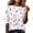 White, variant on Domzest Womens Half Sleeve Tops Loose Fit Boho Floral Graphic Shirt Crew Neck Lightweight Summer Fall Tunic Tops Blue S