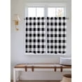 thumbnail image 6 of Tier Curtains 45 Inches Long, Vintage Farmhouse Window Treatment Curtain Drapes, Black and White Checkered Small Curtain Drapes for Bathroom Laundry Room, 27.5"x45", 2 Panels, 6 of 7