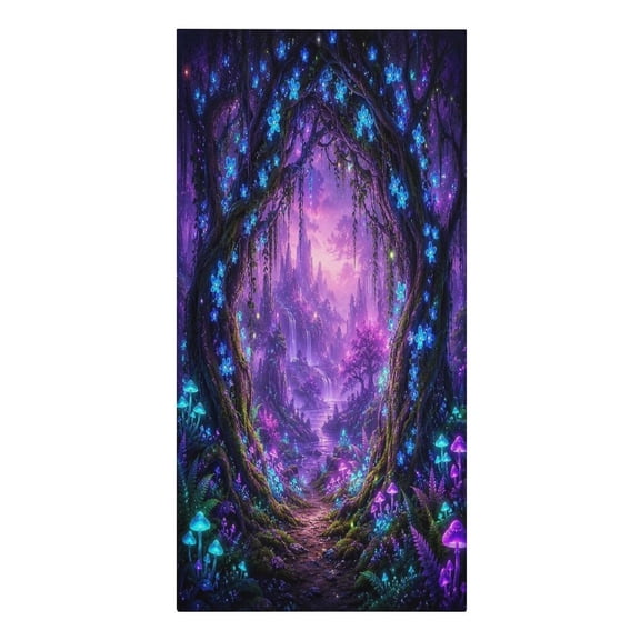 RKSupls Fantasy Flower Arch Pathway Microfiber Beach Towel Absorbent Compact Towels for Swimming Pool Beach Travel Things for Vacation Essentials Adult Gift,61.4×30.3Inch