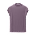 thumbnail image 4 of FRSASU Womens Pajamas Sets 2 Piece Lounge Set Mock Neck Short Sleeve Tops Long Pants Comfy Soft Pjs Loungewear with Pockets Purple-A, 4 of 9