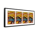 thumbnail image 2 of Black Comic Book Frame with White Mat - 4 Openings to Display 4 6.875"x10.5" Current Era Comic, 2 of 5