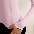 thumbnail image 5 of aidice Workout Tops for Women Breathable Round Neck Long Sleeve Skinny Stretch Athletic Gym Tee Shirts, 5 of 5