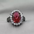 thumbnail image 2 of QQTDFG Size7, 8,9, Rare Red Crystal 18K Black Gold Filled Man's Fashion Solitaire R05-7, 2 of 2