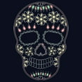 thumbnail image 2 of Girl's Lost Gods Halloween Sugar Skull  Graphic Tee Navy Blue Large, 2 of 4